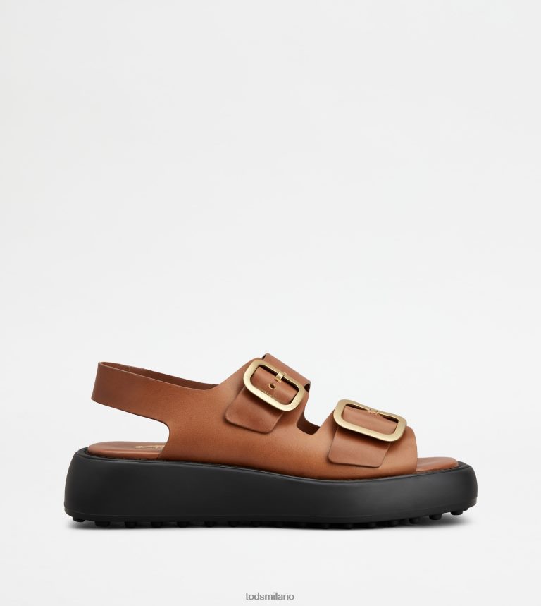 donnemarrone Tod's sandali in pelle P66X8B206