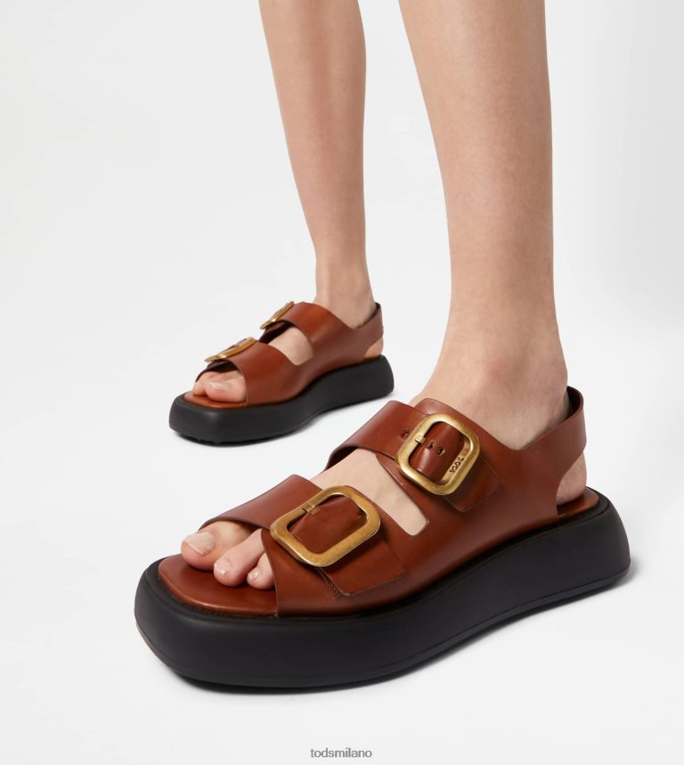 donnemarrone Tod's sandali in pelle P66X8B206