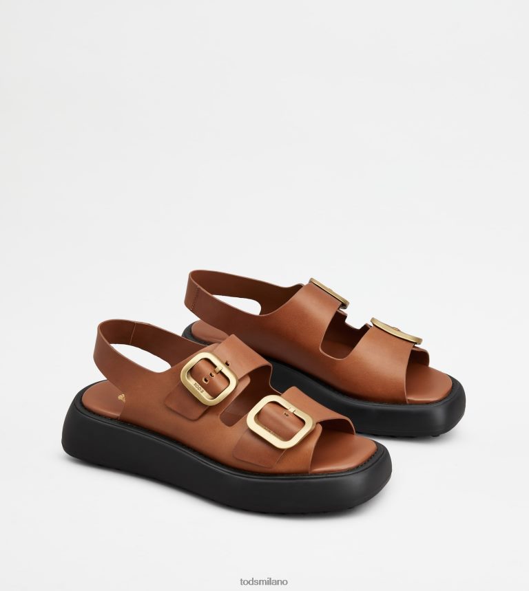 donnemarrone Tod's sandali in pelle P66X8B206