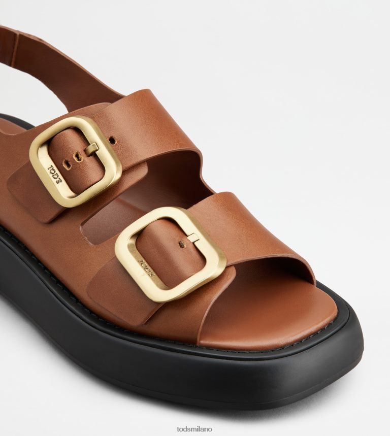 donnemarrone Tod's sandali in pelle P66X8B206