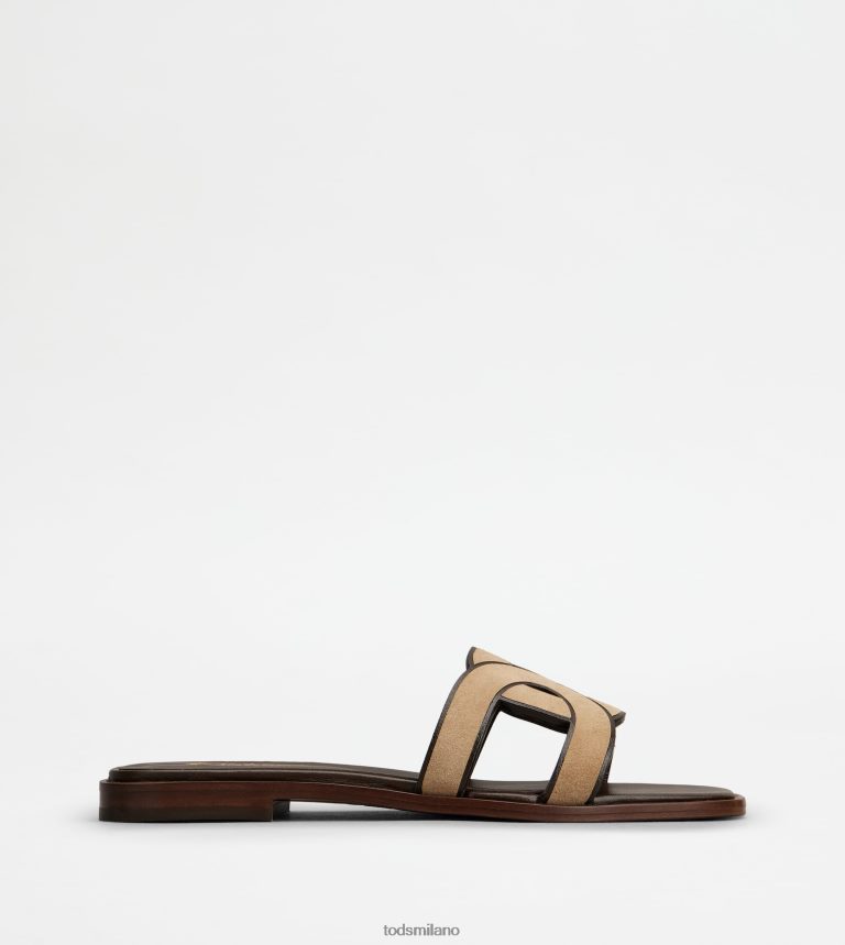donnemarrone Tod's sandali in pelle scamosciata P66X8B214