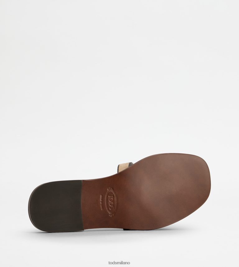donnemarrone Tod's sandali in pelle scamosciata P66X8B214