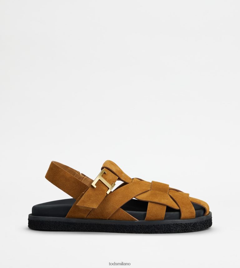 donnemarrone Tod's t sandali intramontabili in pelle scamosciata P66X8B210