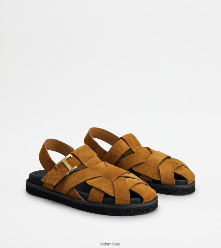 donnemarrone Tod's t sandali intramontabili in pelle scamosciata P66X8B210