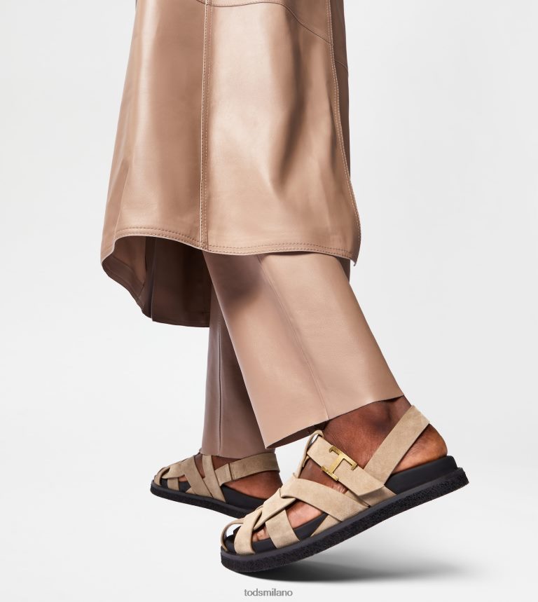 donnemarrone Tod's t sandali intramontabili in pelle scamosciata P66X8B211