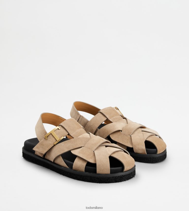 donnemarrone Tod's t sandali intramontabili in pelle scamosciata P66X8B211