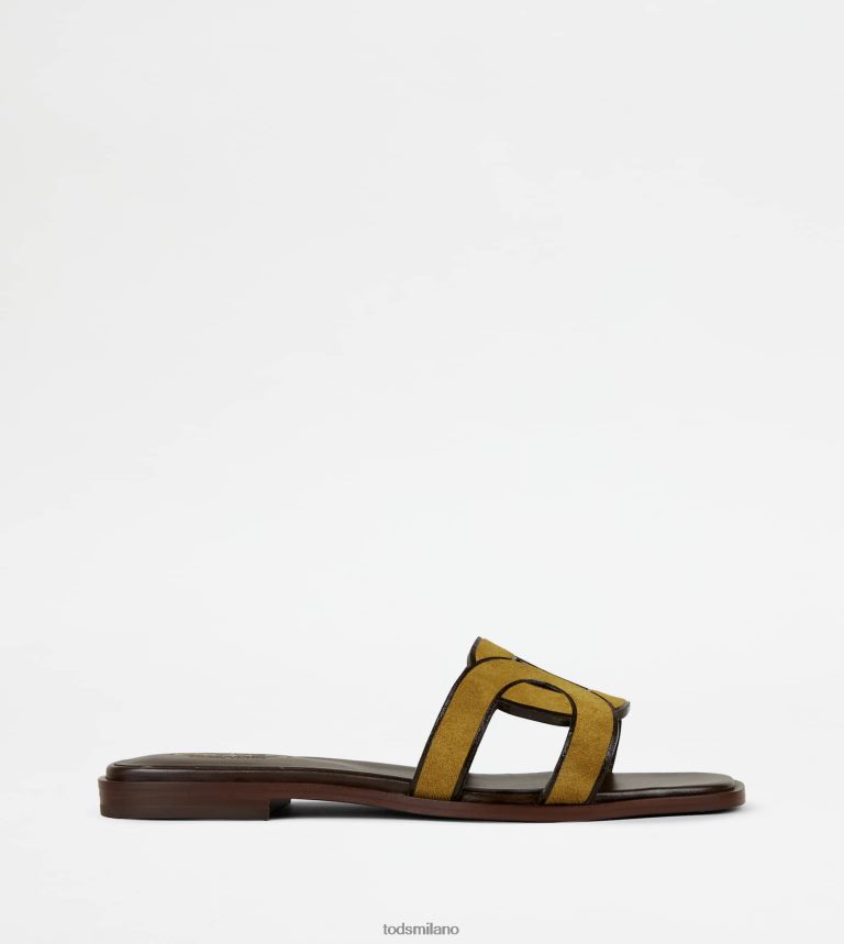 donneverde Tod's sandali in pelle scamosciata P66X8B218