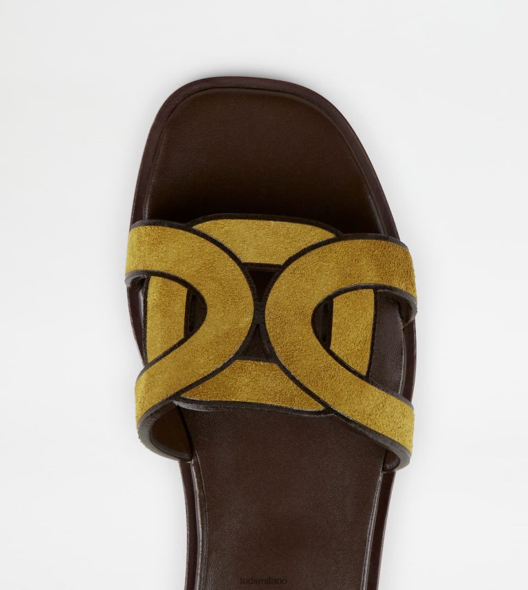 donneverde Tod's sandali in pelle scamosciata P66X8B218
