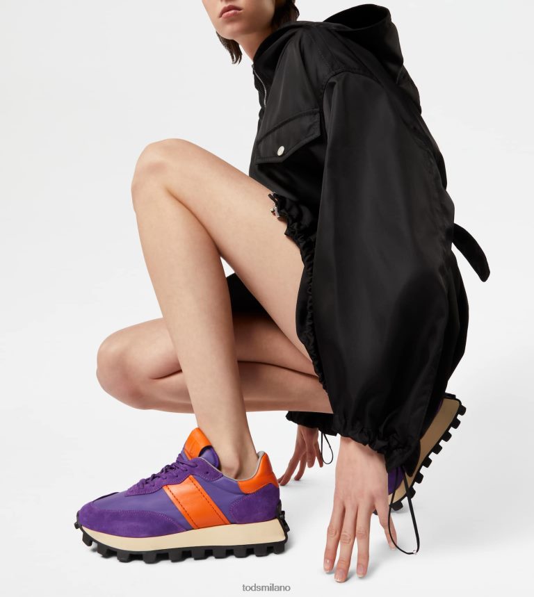 donneViola Tod's sneakers 1t in camoscio e tessuto P66X8B133