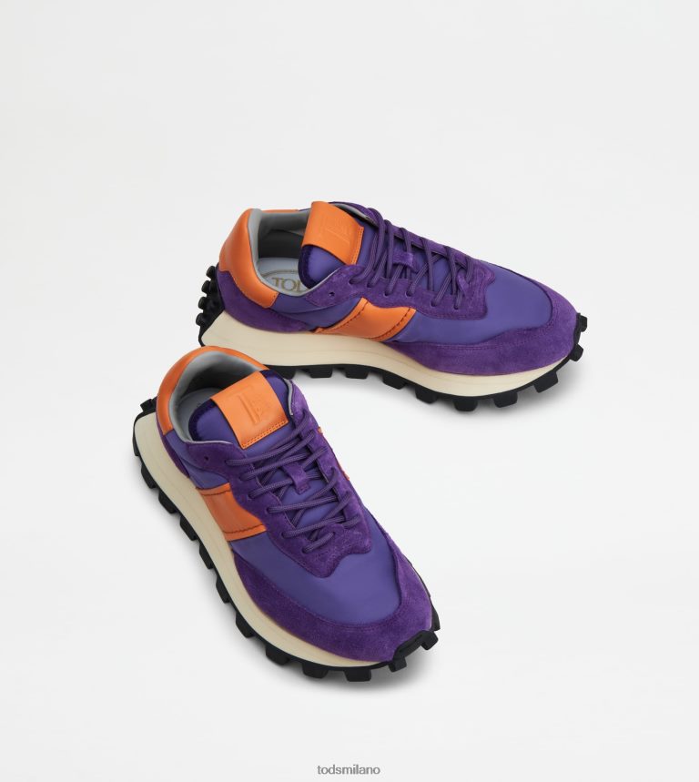 donneViola Tod's sneakers 1t in camoscio e tessuto P66X8B133