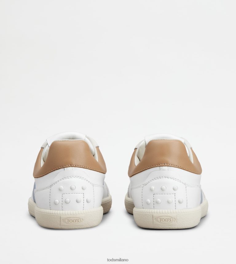 donneazzurro/bianco/beige Tod's sneakers con linguetta in pelle scamosciata P66X8B138