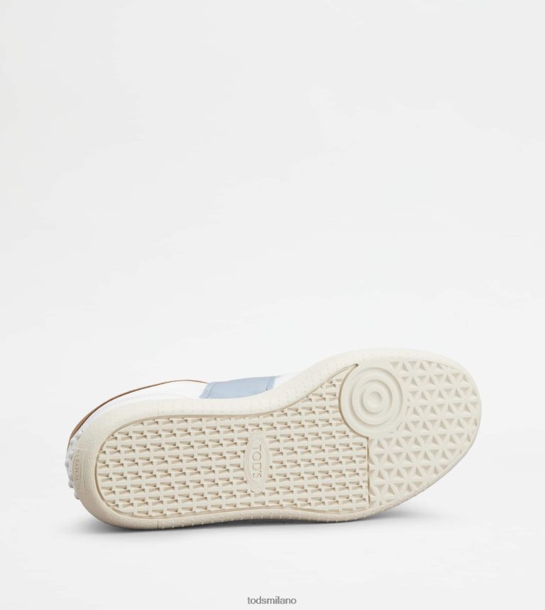 donneazzurro/bianco/beige Tod's sneakers con linguetta in pelle scamosciata P66X8B138