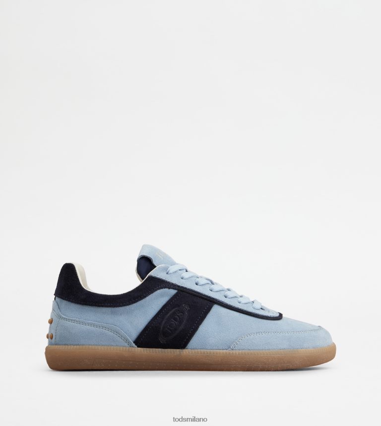 donneazzurro/blu Tod's sneakers con linguetta in pelle scamosciata P66X8B139