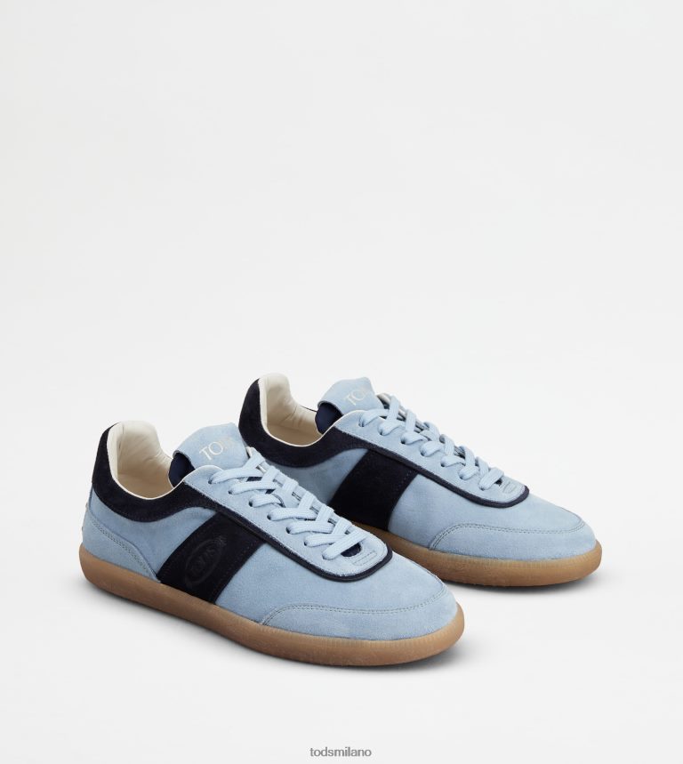 donneazzurro/blu Tod's sneakers con linguetta in pelle scamosciata P66X8B139