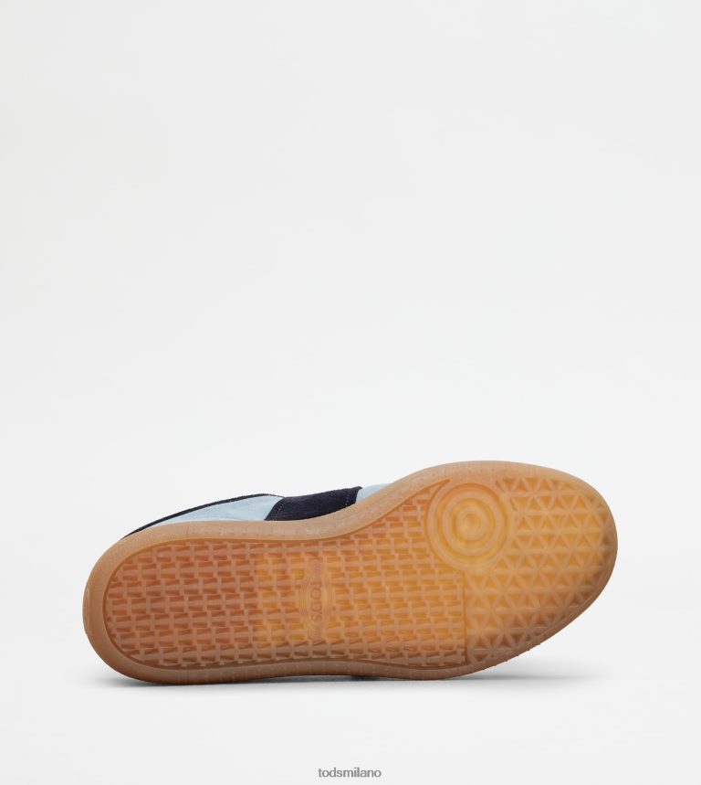 donneazzurro/blu Tod's sneakers con linguetta in pelle scamosciata P66X8B139