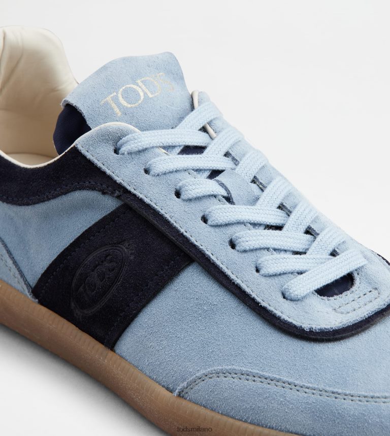 donneazzurro/blu Tod's sneakers con linguetta in pelle scamosciata P66X8B139