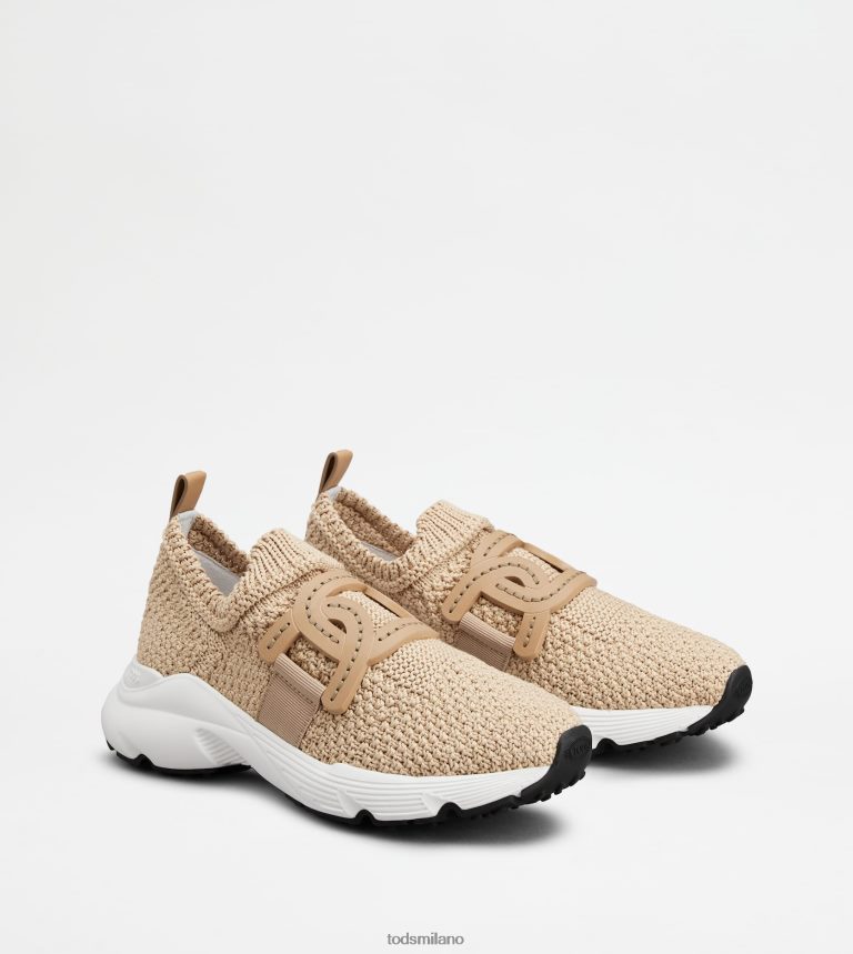 donnebeige Tod's sneakers slip-on in tessuto P66X8B121