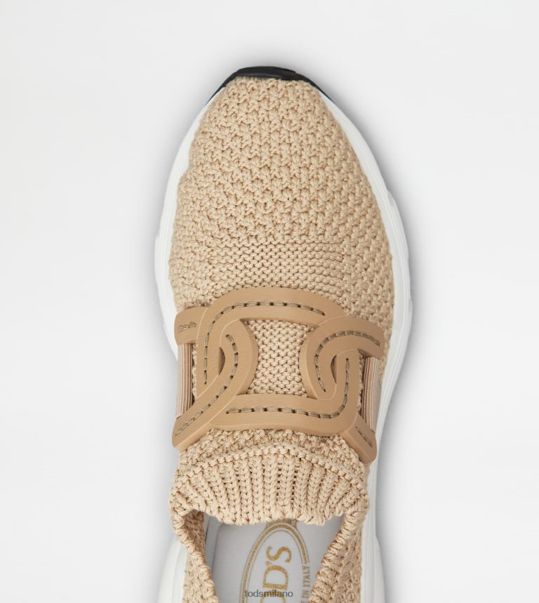 donnebeige Tod's sneakers slip-on in tessuto P66X8B121