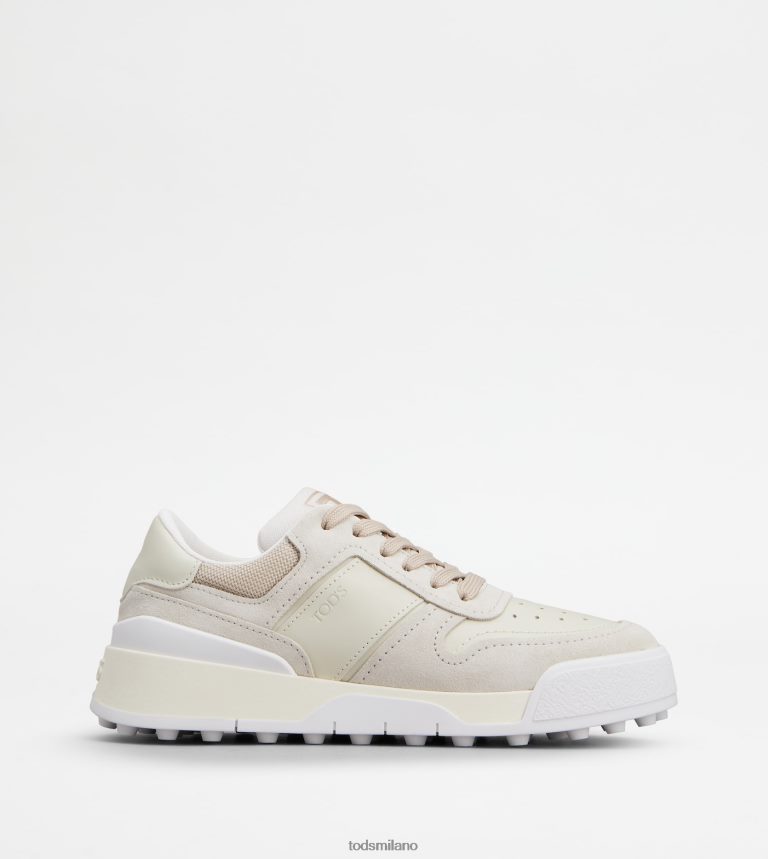 donnebianco Tod's sneakers in camoscio e pelle liscia P66X8B129