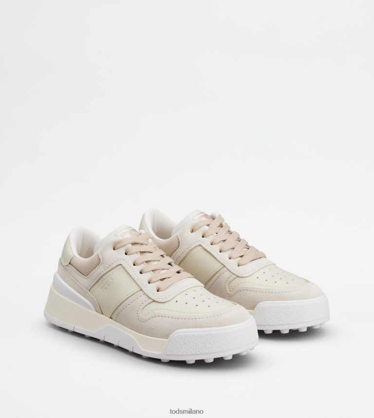 donnebianco Tod's sneakers in camoscio e pelle liscia P66X8B129