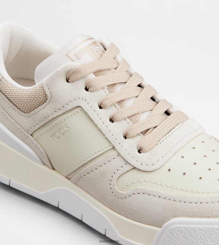 donnebianco Tod's sneakers in camoscio e pelle liscia P66X8B129