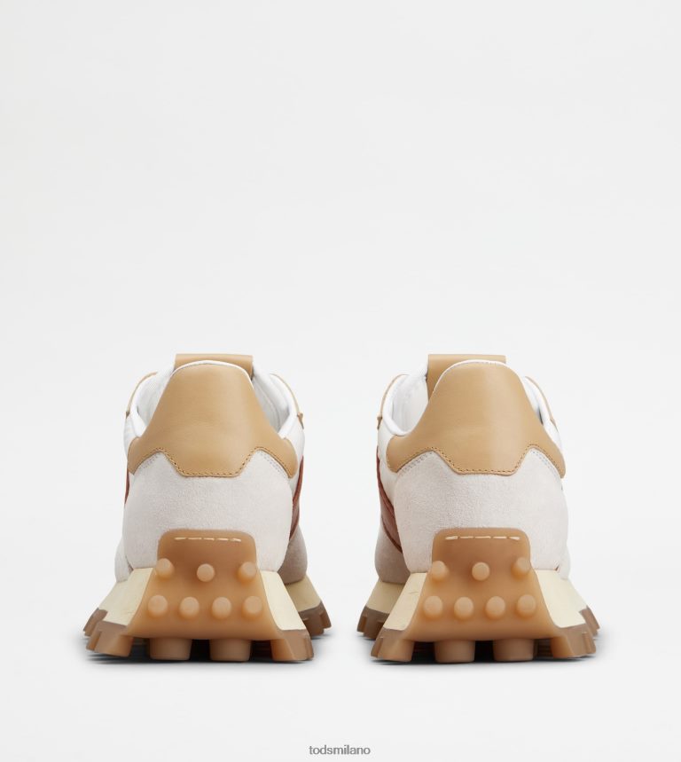 donnebianco/beige/arancione Tod's sneakers 1t in camoscio e tessuto P66X8B131