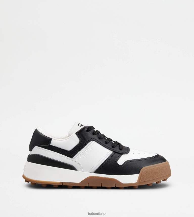 donnebianco nero Tod's scarpe da ginnastica in pelle P66X8B143