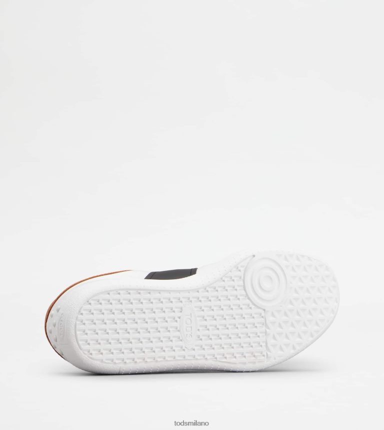 donnebianco/nero/marrone Tod's sneakers con linguetta in pelle P66X8B137