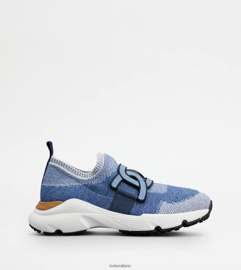 donneblu/azzurro Tod's sneakers slip-on in denim P66X8B120