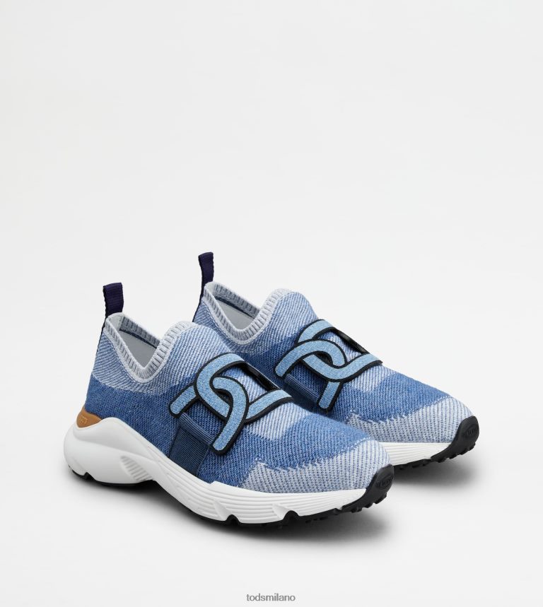 donneblu/azzurro Tod's sneakers slip-on in denim P66X8B120