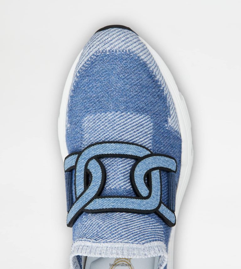 donneblu/azzurro Tod's sneakers slip-on in denim P66X8B120