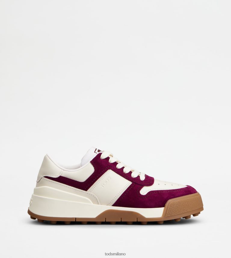 donnebordeaux/bianco sporco/bianco Tod's sneakers in pelle liscia e camoscio P66X8B144