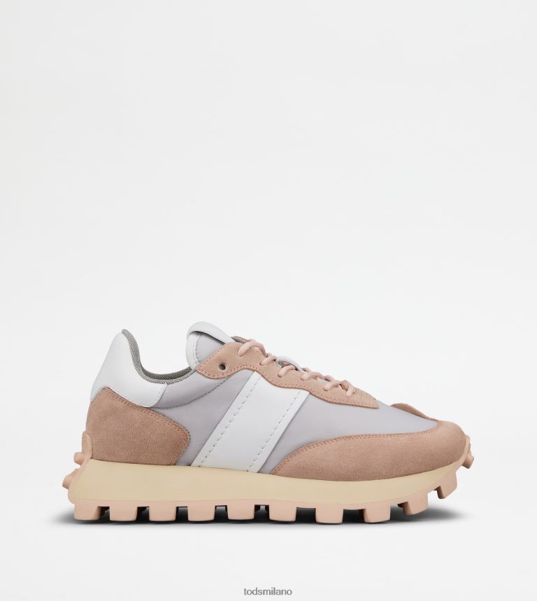 donnegrigio/bianco/beige Tod's sneakers 1t in camoscio e tessuto P66X8B148