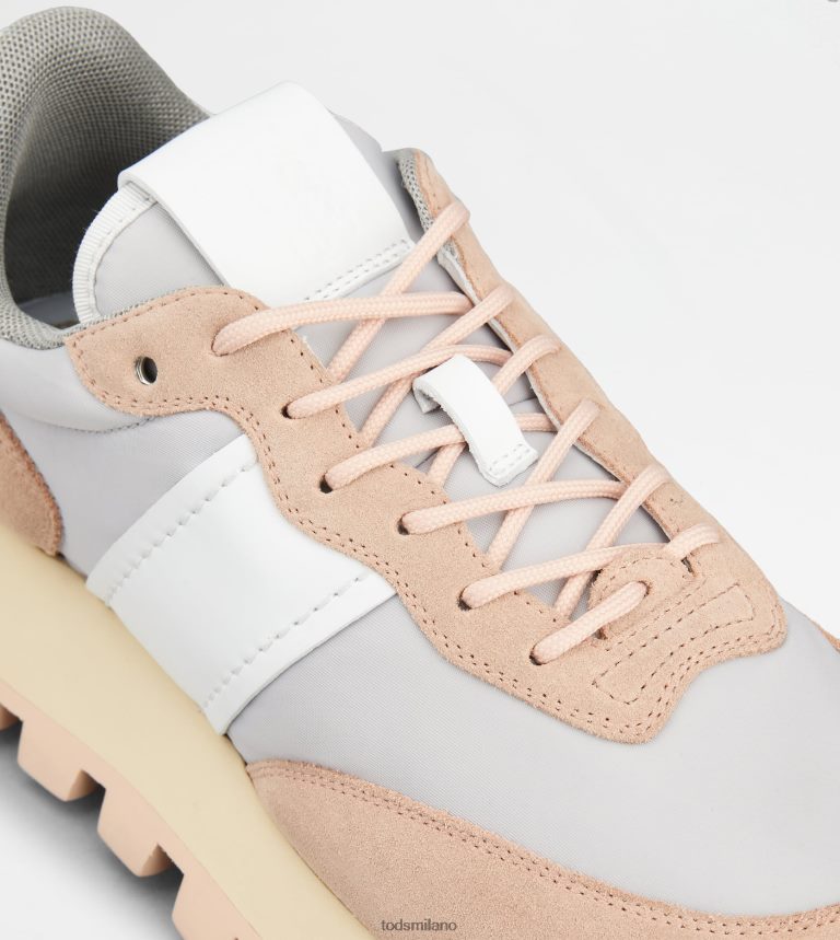 donnegrigio/bianco/beige Tod's sneakers 1t in camoscio e tessuto P66X8B148
