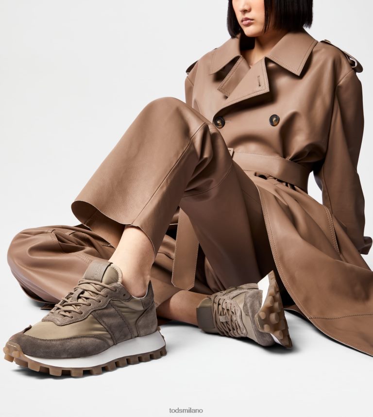 donnemarrone/beige Tod's sneakers 1t in camoscio e tessuto P66X8B136