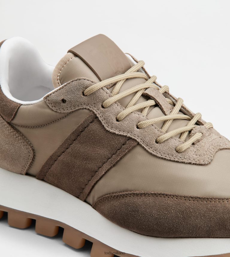 donnemarrone/beige Tod's sneakers 1t in camoscio e tessuto P66X8B136