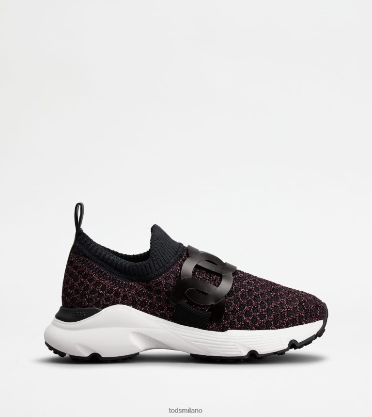 donnenero/rosa Tod's sneakers kate in tessuto tecnico mix lurex P66X8B128