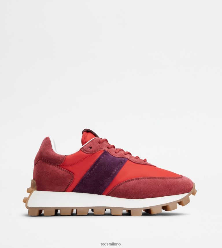 donnerosso/viola Tod's sneakers 1t in camoscio e tessuto P66X8B134