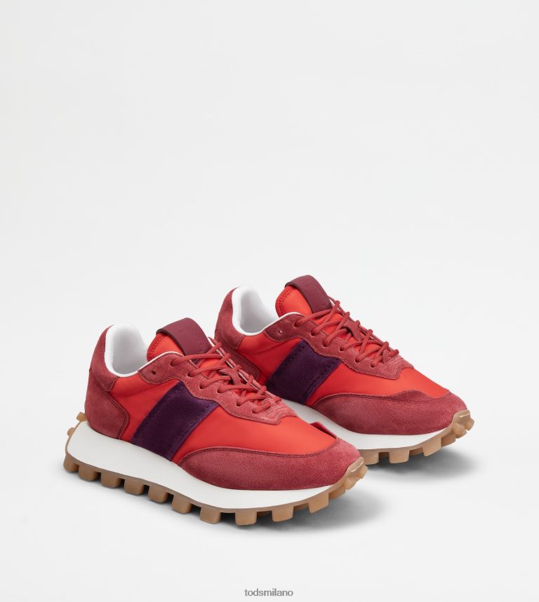 donnerosso/viola Tod's sneakers 1t in camoscio e tessuto P66X8B134