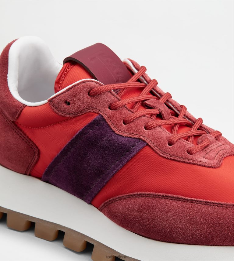 donnerosso/viola Tod's sneakers 1t in camoscio e tessuto P66X8B134