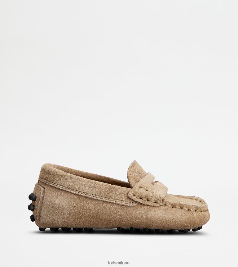 donnebeige Tod's gommino junior in pelle scamosciata P66X8B632