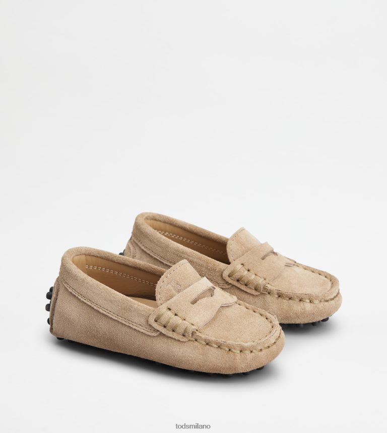donnebeige Tod's gommino junior in pelle scamosciata P66X8B632