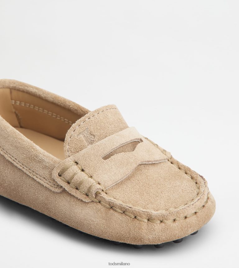 donnebeige Tod's gommino junior in pelle scamosciata P66X8B632
