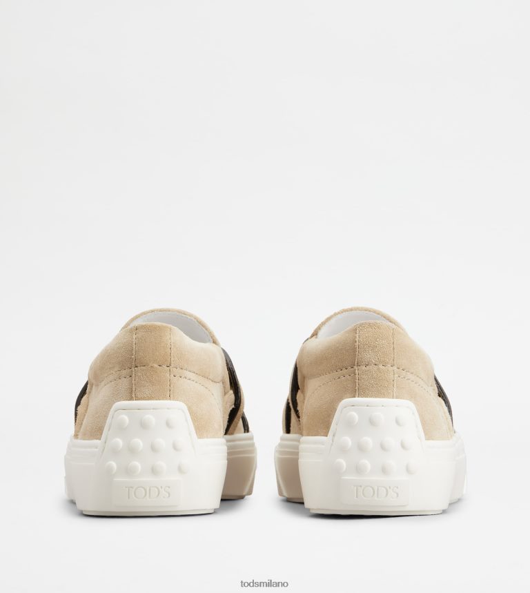 donnebeige Tod's slip-on Kate in pelle scamosciata P66X8B151
