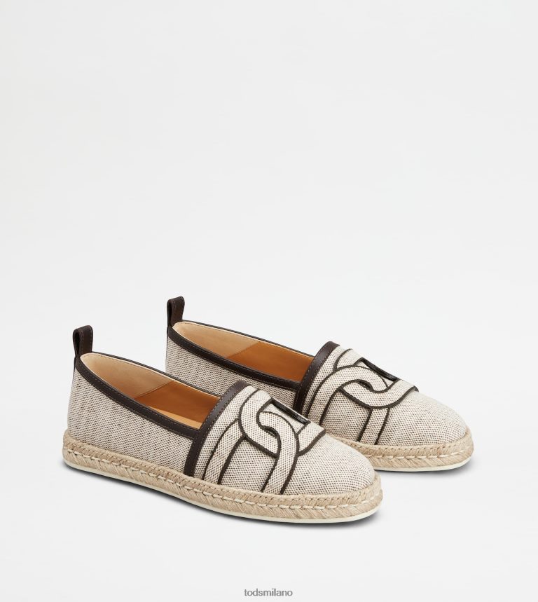 donnemarrone Tod's slip-on Kate in tela e pelle P66X8B200
