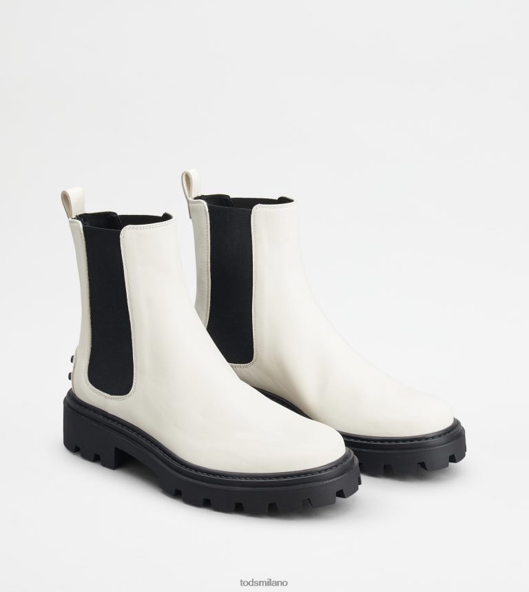 donnebianco Tod's stivaletti Chelsea in pelle P66X8B177