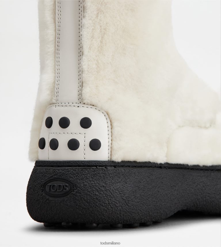 donnebianco Tod's w. G. stivaletti stringati in montone P66X8B173