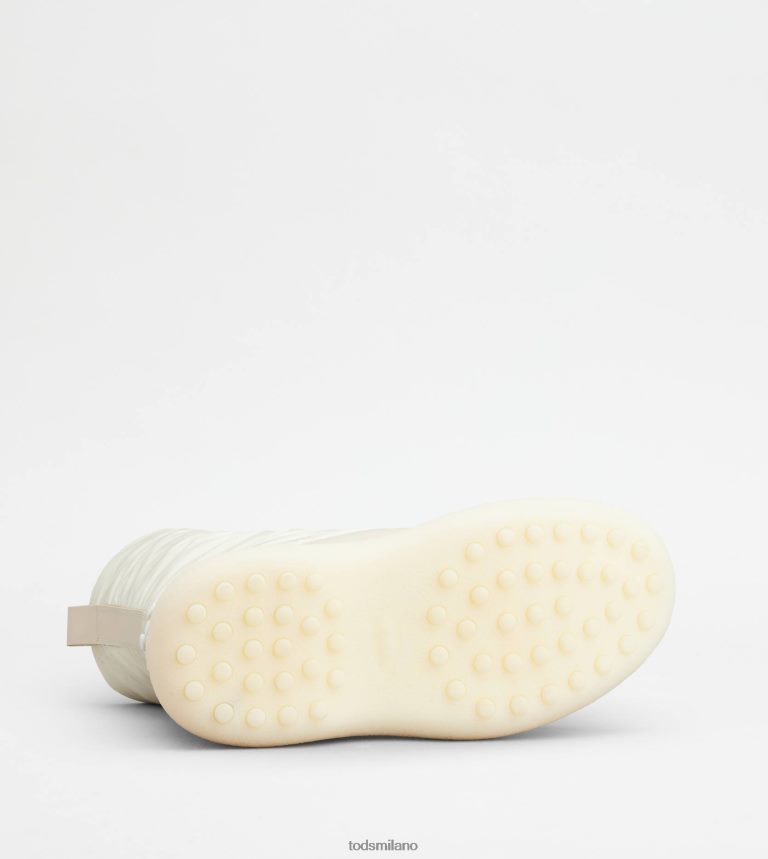 donnebianco Tod's w. G. stivaletti stringati in pelle e tessuto P66X8B154