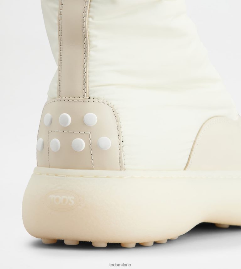 donnebianco Tod's w. G. stivaletti stringati in pelle e tessuto P66X8B154