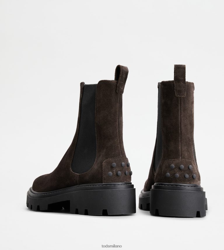 donnemarrone Tod's stivaletti Chelsea in pelle scamosciata P66X8B160